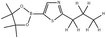 2-(n-Propyl-d7)-thiazole-5-boronic acid pinacol ester Struktur