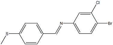 (4-bromo-3-chlorophenyl)[4-(methylsulfanyl)benzylidene]amine Struktur