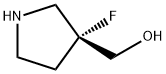 (R)-(3-FLUOROPYRROLIDIN-3-YL)METHANOL Struktur