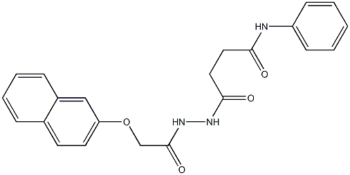 4-{2-[(2-naphthyloxy)acetyl]hydrazino}-4-oxo-N-phenylbutanamide Struktur