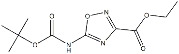 ETHYL 5-((TERT-BUTOXYCARBONYL)AMINO)-1,2,4-OXADIAZOLE-3-CARBOXYLATE Struktur