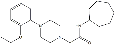 N-cycloheptyl-2-[4-(2-ethoxyphenyl)piperazin-1-yl]acetamide Struktur