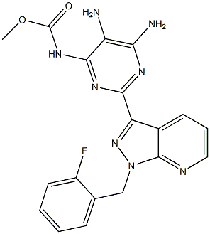 methyl (5,6-diamino-2-(1-(2-fluorobenzyl)-1H-pyrazolo[3,4-b]
pyridin-3-yl)pyrimidin-4-yl)carbamate Struktur