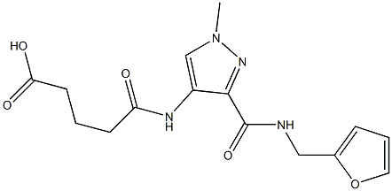 5-((3-((furan-2-ylmethyl)carbamoyl)-1-methyl-1H-pyrazol-4-yl)amino)-5-oxopentanoic acid Struktur