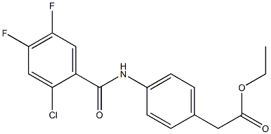 ethyl 2-(4-(2-chloro-4,5-difluorobenzamido)phenyl)acetate Struktur