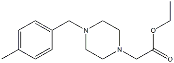 ethyl 2-(4-(4-methylbenzyl)piperazin-1-yl)acetate Struktur