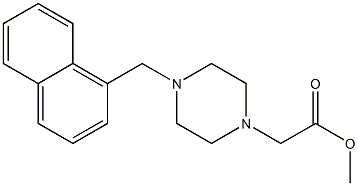 methyl 2-(4-(naphthalen-1-ylmethyl)piperazin-1-yl)acetate Struktur