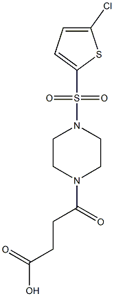 4-(4-((5-chlorothiophen-2-yl)sulfonyl)piperazin-1-yl)-4-oxobutanoic acid Struktur