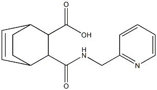 3-((pyridin-2-ylmethyl)carbamoyl)bicyclo[2.2.2]oct-5-ene-2-carboxylic acid Struktur