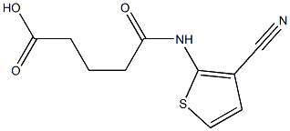 5-((3-cyanothiophen-2-yl)amino)-5-oxopentanoic acid Struktur