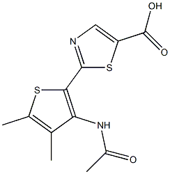 methyl 4-methyl-2-(5-methylthiophene-3-carboxamido)thiazole-5-carboxylate Struktur