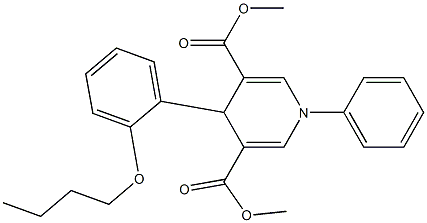 dimethyl 4-(2-butoxyphenyl)-1-phenyl-1,4-dihydropyridine-3,5-dicarboxylate Struktur