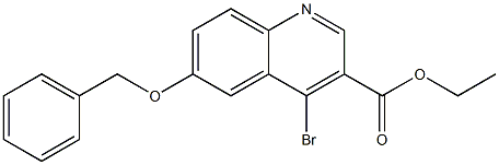 6-Benzyloxy-4-bromo-quinoline-3-carboxylic acid ethyl ester Struktur