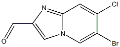 6-Bromo-7-chloro-imidazo[1,2-a]pyridine-2-carbaldehyde Struktur