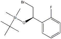 ((R)-2-BROMO-1-(2-FLUOROPHENYL)ETHOXY)(TERT-BUTYL)DIMETHYLSILANE Struktur