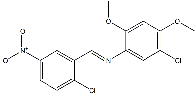 5-CHLORO-N-(2-CHLORO-5-NITROBENZYLIDENE)-2,4-DIMETHOXY-ANILINE Struktur