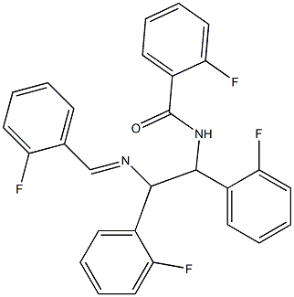 N-(1,2-BIS(2-FLUOROPHENYL)-2-(2-FLUOROBENZYLIDENEAMINO)ETHYL)-2-FLUOROBENZAMIDE Struktur