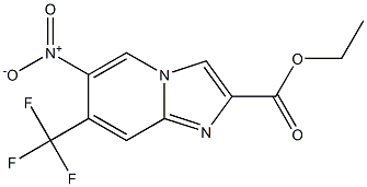 6-Nitro-7-trifluoromethyl-imidazo[1,2-a]pyridine-2-carboxylic acid ethyl ester Struktur