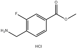 methyl 4-(aminomethyl)-3-fluorobenzoate hydrochloride Struktur