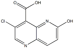 3-Chloro-6-hydroxy-[1,5]naphthyridine-4-carboxylic acid Struktur