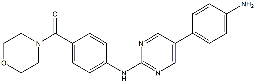 (4-(5-(4-aminophenyl)pyrimidin-2-ylamino)phenyl)(morpholino)methanone Struktur