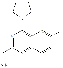 (6-methyl-4-(pyrrolidin-1-yl)quinazolin-2-yl)methanamine Struktur