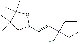 (E)-3-ethyl-1-(4,4,5,5-tetramethyl-1,3,2-dioxaborolan-2-yl)pent-1-en-3-ol Struktur