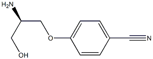 (R)-4-(2-amino-3-hydroxypropoxy)benzonitrile Struktur