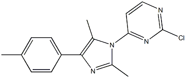 2-chloro-4-(2,5-dimethyl-4-p-tolyl-1H-imidazol-1-yl)pyrimidine Struktur