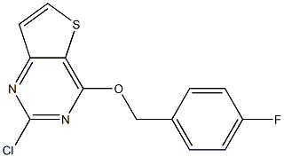 2-chloro-4-(4-fluorobenzyloxy)thieno[3,2-d]pyrimidine Struktur