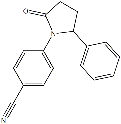 4-(2-oxo-5-phenylpyrrolidin-1-yl)benzonitrile Struktur