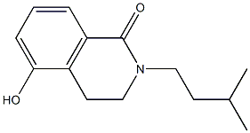 5-hydroxy-2-isopentyl-3,4-dihydroisoquinolin-1(2H)-one Struktur