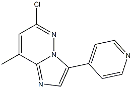 6-chloro-8-methyl-3-(pyridin-4-yl)imidazo[1,2-b]pyridazine Struktur