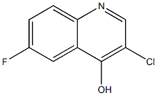 3-Chloro-6-fluoro-quinolin-4-ol Struktur