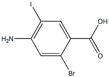 4-Amino-2-bromo-5-iodo-benzoic acid Struktur