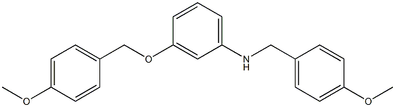 (4-Methoxy-benzyl)-[3-(4-methoxy-benzyloxy)-phenyl]-amine Struktur