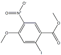 2-Iodo-4-methoxy-5-nitro-benzoic acid methyl ester Struktur