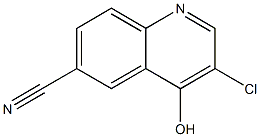 3-Chloro-4-hydroxy-quinoline-6-carbonitrile Struktur