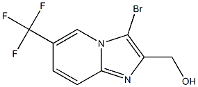 (3-Bromo-6-trifluoromethyl-imidazo[1,2-a]pyridin-2-yl)-methanol Struktur