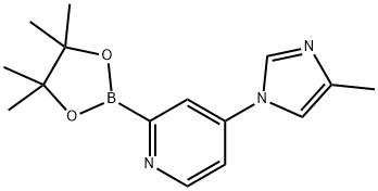 4-(4-methyl-1H-imidazol-1-yl)-2-(4,4,5,5-tetramethyl-1,3,2-dioxaborolan-2-yl)pyridine Struktur