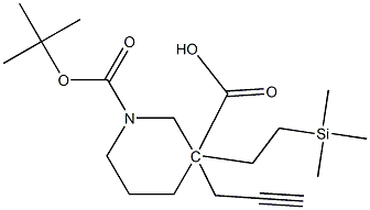 1-TERT-BUTYL 3-(2-(TRIMETHYLSILYL)ETHYL) 3-(PROP-2-YN-1-YL)PIPERIDINE-1,3-DICARBOXYLATE Struktur