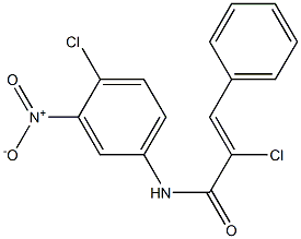 2-chloro-N-(4-chloro-3-nitrophenyl)-3-phenylacrylamide Struktur