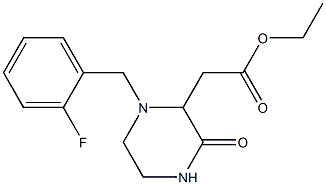 ethyl [1-(2-fluorobenzyl)-3-oxo-2-piperazinyl]acetate Struktur