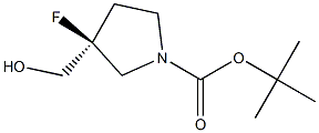 TERT-BUTYL (S)-3-FLUORO-3-(HYDROXYMETHYL)PYRROLIDINE-1-CARBOXYLATE Struktur