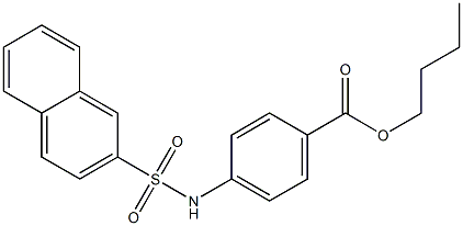 butyl 4-(naphthalene-2-sulfonamido)benzoate Struktur