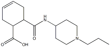 6-((1-propylpiperidin-4-yl)carbamoyl)cyclohex-3-enecarboxylic acid Struktur