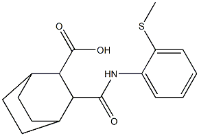 3-((2-(methylthio)phenyl)carbamoyl)bicyclo[2.2.2]octane-2-carboxylic acid Struktur