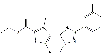 ethyl 2-(3-fluorophenyl)-9-methylthieno[3,2-e][1,2,4]triazolo[1,5-c]pyrimidine-8-carboxylate Struktur