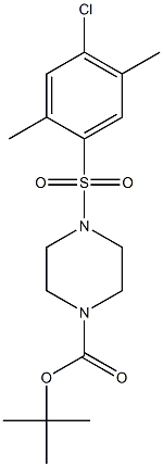 tert-butyl 4-((4-chloro-2,5-dimethylphenyl)sulfonyl)piperazine-1-carboxylate Struktur