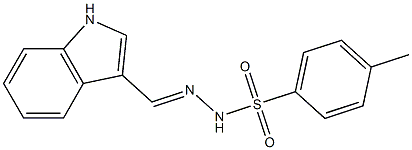 (E)-N'-((1H-indol-3-yl)methylene)-4-methylbenzenesulfonohydrazide Struktur